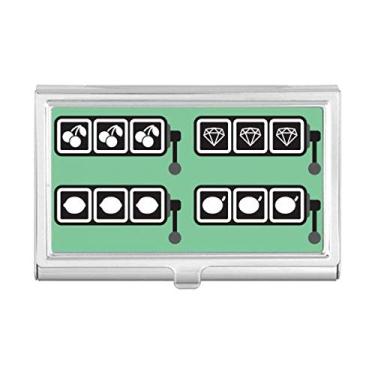 Imagem de Porta-cartões de visita com ilustração de vencedor do slot Machine, caixa de bolso