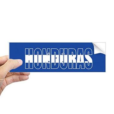 Imagem de DIYthinker Adesivo retangular de para-choque com nome da bandeira de Honduras, decalque de janela
