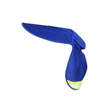 Imagem de predolo Capacete de segurança Pescoço de malha de alta visibilidade com faixa reflexiva Pescoço protetor solar, Azul