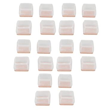 Imagem de Almofada de perna de móveis, protetor de perna de cadeira transparente, movimento suave, 20 peças de feltro de borracha para móveis (L)