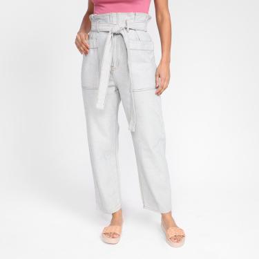 Imagem de Calça Jeans Clochard Cintura Alta Feminina-Feminino