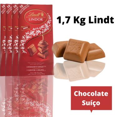 Imagem de Chocolate Lindt Lindor Singles Milk 100g - 17 Barras