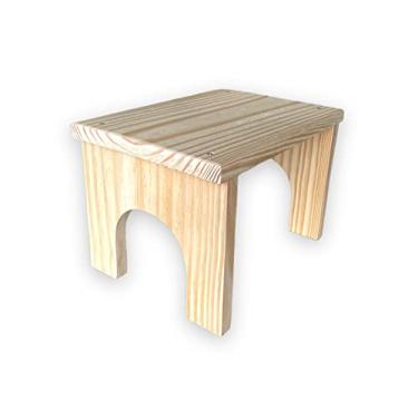 Imagem de Banco mini pequeno para pedicure Tina escalda pés banquinho banco de pesca banquinho de madeira pinus reforçado