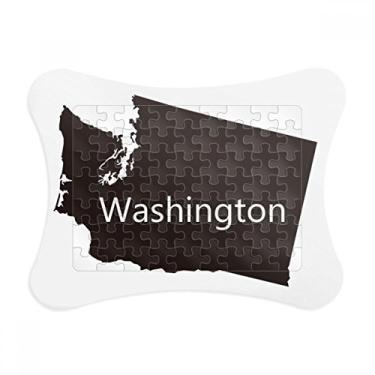 Imagem de Enfeite de quebra-cabeça com mapa dos Estados Unidos de Washington