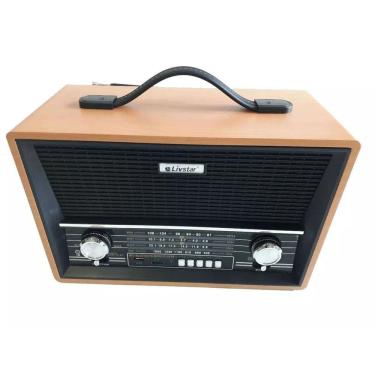 Imagem de Rádio Portátil estilo retrô/Vintage Bluetooth Mp3 Aux Bivolt