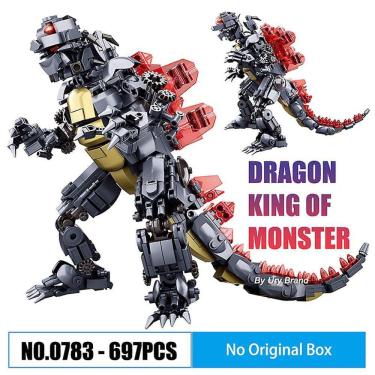Imagem de Conjunto de blocos de construção de brinquedos Big Monster Dragon King of Dinosaurs