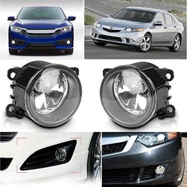 Imagem de BestParts Novo par de faróis de neblina RH LH compatível com Nissan, Honda, Ford, Acura, Subaru, Suzuki, Lincoln, Jaguar, Jeep Mitsubishi, substitui HO2592143 33950T5RA01 33950TBAA01 33951TY0305
