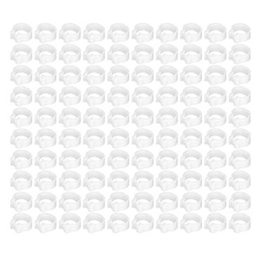 Imagem de Anéis de Pé de Pombos, Suprimentos de Pombos Resistentes ao Frio 0,51x0,47x0,20in Anéis de Pernas de Pombos para Identificação e Marcação de Pombos(Branco)