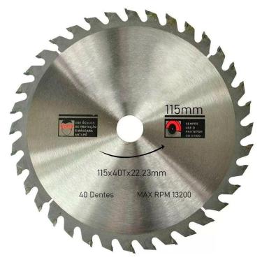 Imagem de Kit 4 Discos De Serra Circular Com 40 Dentes 4-1-2" 115mm Para Madeira