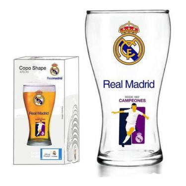 Imagem de Copo De Chopp E Cerveja 470ml Real Madrid - Jogador Oficial - Globimpo