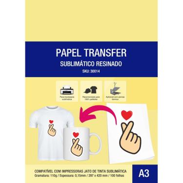Imagem de Papel Transfer Sublimático Resinado Fundo Azul A3 - 100 F