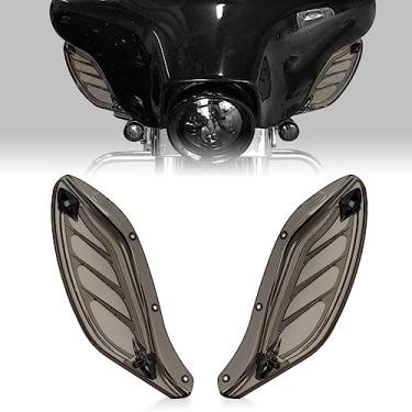 Imagem de Defletor de ar ajustável, defletores laterais PSLER, defletor de ar para carenagem para Touring Street Glide, Electra Glide, Trike, Ultra Classic, CVO 1996-2013, fumê