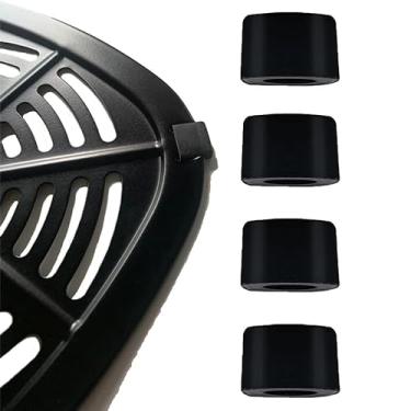 Imagem de Pés de borracha profissional para fritadeiras a ar Dash 2,6 QT, 4 peças de borracha de silicone para fritadeiras pneumáticas de silicone, peças laterais de borracha para 2QT 3.7QT 5QT PowerXL Gowise Chefman Air Fryer Tray
