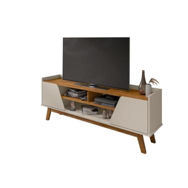 Imagem de Rack para TV até 65 Polegadas 2 Portas 1 Prateleira Turim Off-White/Naturalle - Bechara