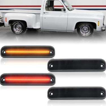 Imagem de NJSBYL Luzes LED laterais para Chevy&GMC C/K Series C10 C20 C30 K10 K20 K30 C1500 C2500 C3500 K1500 K2500 K3500 R30 V30 R3500 V3500 Smoking Lente ked Dianteira Traseira Esquerda Candeeiros de