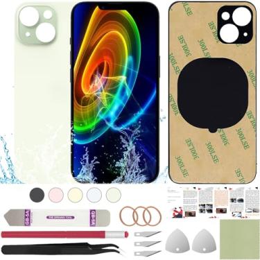 Imagem de ReuWeu Substituição da capa traseira de vidro compatível com iPhone 15 Plus de 6,7 polegadas + ferramentas profissionais (verde)