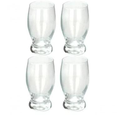 Imagem de Jogo 4 Copos De Vidro Agua Cerveja Suco 248ml Taça