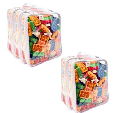 Imagem de Kit 5 Organizador Brinquedos Zíper Empilhável Bloco Montar