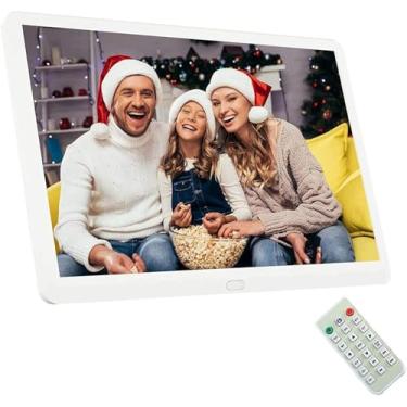 Imagem de Porta-retratos digital de 20 polegadas com tela de toque IPS 1440X900, sensor de movimento, suporte para rotação automática de porta-retratos eletrônico, calendário de vídeo, relógio, tempor