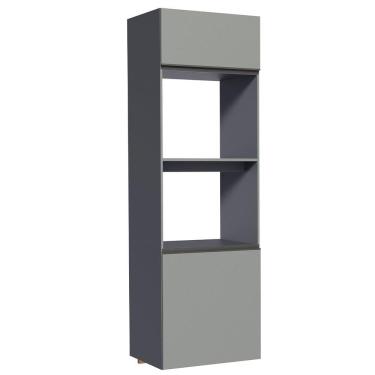 Imagem de Torre Quente 60 Cm 2 Portas 2 Nichos Suspensa Cinza