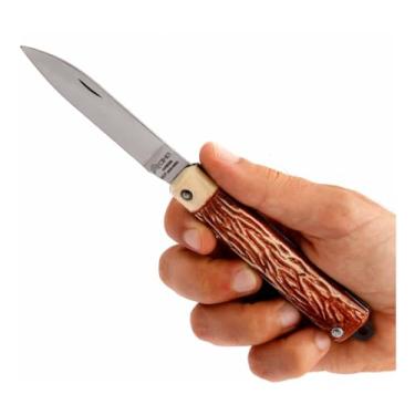 Imagem de Canivete Aço Carbono Ponta Fina Cimo Cabo Acetato Com Trava