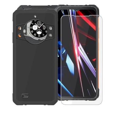 Imagem de AQGGIIXY Capa para Cubot KingKong Ace 3 (16.7 cm) com [1 x película protetora de vidro temperado], capa protetora preta à prova de choque ultrafina de silicone macio para Cubot KingKong Ace 3 - preta