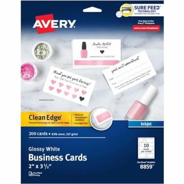 Imagem de Avery Cartões de visita Glossy Premium Clean Edge(R), 200/PK