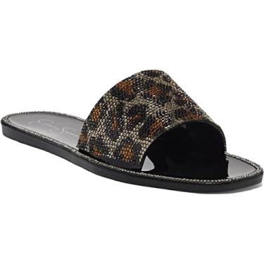 Imagem de Jessica Simpson Sandália feminina Kassime Slide, Preto/natural, 6