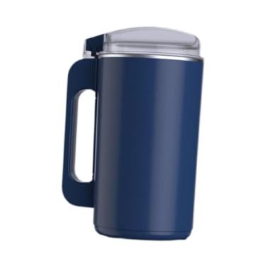 Imagem de Gralara Moedor de grãos Moedor de xícara de feijão Design de alça Tampa transparente Moedor de café elétrico para loja Cozinha Grãos, Azul