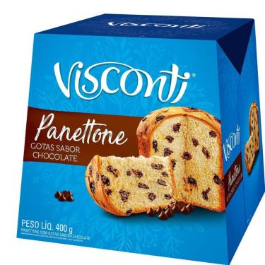 Imagem de Panettone com Gotas de Chocolate Visconti 400g  