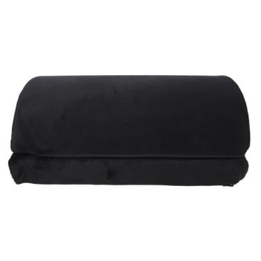 Imagem de Descanso de Pés Ergonômico Preto de Espuma Viscoelástica Ajustável para Conforto na Mesa de Escritório