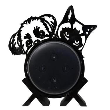 Imagem de Suporte de Alexa para Echo Dot 3 "Shih Tzu e Gato" - Espaço 3d