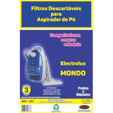 Imagem de Kit C/3 Filtro Saco Coletor de Pó Aspirador de Pó Mondo ( Fabricante O