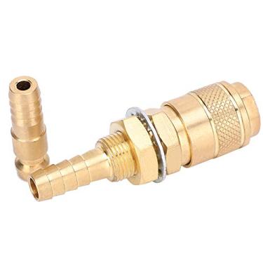 Imagem de Par de conector rápido de 8 mm resfriado a água e a gás para soldador MIG TIG conector de máquina de solda resfriado a água (amarelo)