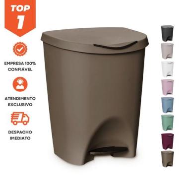 Imagem de Lixeira Escritorio Cozinha Banheiro C/ Pedal 7,5l Plast. - Usual Utili