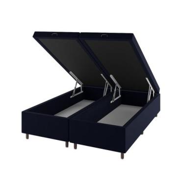 Imagem de Base Box Bau King Size Cairo (43x193x203cm) Turkey Azul - Casa Giulia 