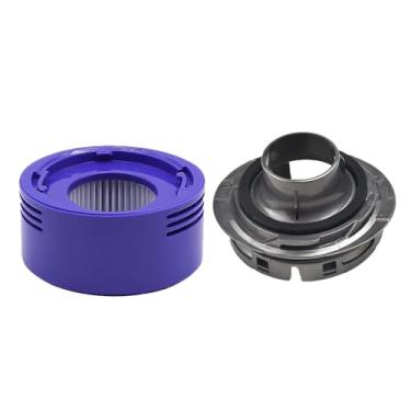 Imagem de HyacGoaw Filtro HEPA e capa de motor de substituição compatível com aspiradores de pó sem fio Dyson V8 V7 Motorhead Car + Boat Gatilho sem fio (1 capa + 1 filtro)