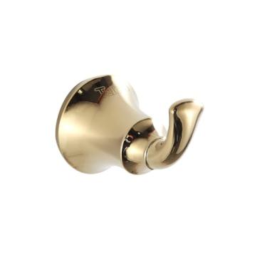 Imagem de Telca Cabideiro Gancho Dourado Para Banheiro Suporte de Parede Para Toalha e Roupa Material Zinco Acabamento Brilhante