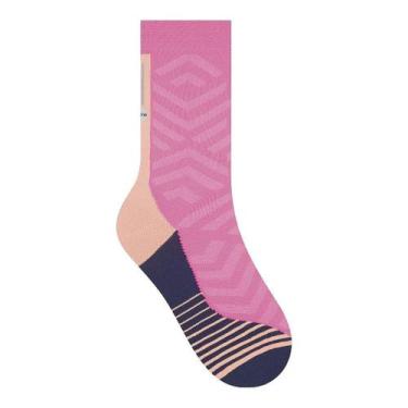Imagem de Meia Ciclismo Cano Médio Fem 34 - 39 - Selene, Rosa, Preto
