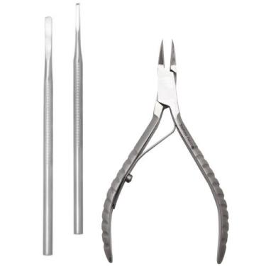 Imagem de Kit alicate desencravador e bisturis podologia santa clara - Genérico