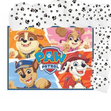 Imagem de Kit Fesa Patrulha Canina Decoração Painel TNT + 25 Balão 11p - Piffer