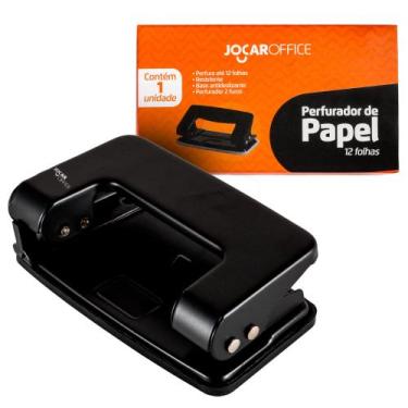 Imagem de Perfurador de Papel 2 Furos Escritório Escolar Metal Pequeno - Leonora