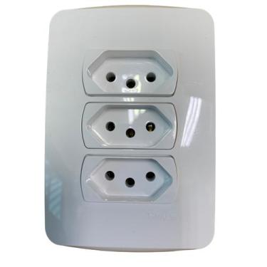 Imagem de Conjunto De Tomada 3 Modulos 10a 4x2 Miluz Schneider - Schneider Elect