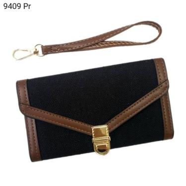 Imagem de Carteira Feminina Porta Cartões Moedas Notas Documentos Tecido Algodão