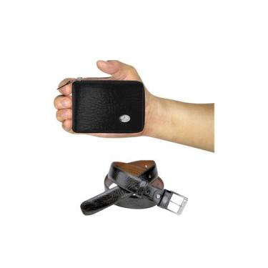 Imagem de Kit Carteira Media Mitty Couro + Cinto Mitty M1Z S4 , Peça, 95