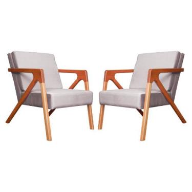 Imagem de Kit 02 Poltronas Decorativas Monalisa para Recepção Veludo Cores - DS 