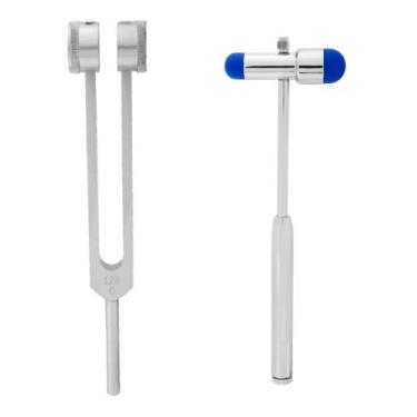 Imagem de Kit Diapasão Médico 128 Hz + Martelo De Reflexo Buck - BIC