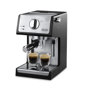 Imagem de De'Longhi Máquina de café expresso com bomba de 15 barras com espumador de leite e controle de temperatura – Kit compacto de cafeteira barista para expresso, latte, cappuccino e café gelado, design