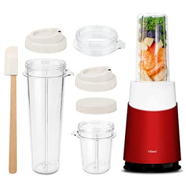 Imagem de Tribest PB-420RD-A Liquidificador pessoal II Mason Jar Ready Basic Pack Blender, Vermelho