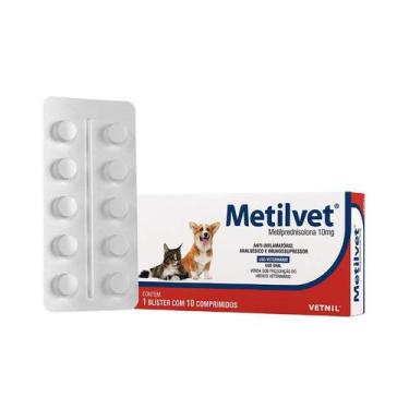 Imagem de Anti-inflamatório Metilvet 10 Comprimidos Vetnil para Cães e Gatos - 1